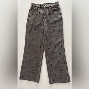 Pacsun Jeans X Playboy - Women’s Size 29 - Grey w/ Black Playboy Bunny Pattern